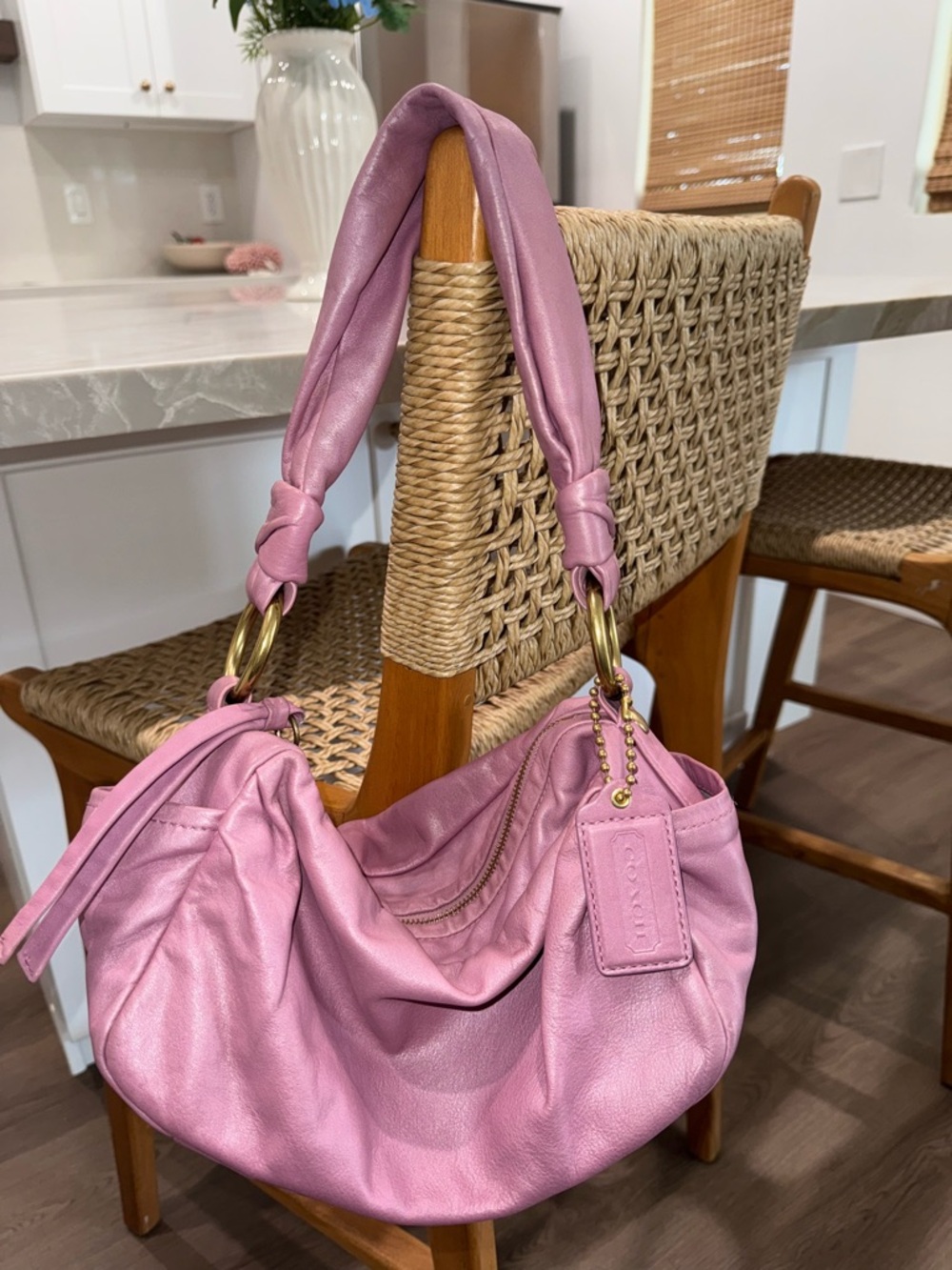 Coach Parker VTG Barbie Pink Shoulder Y2K Leather Shoulder HandBag Purse #13442 - Picture 12 of 17
